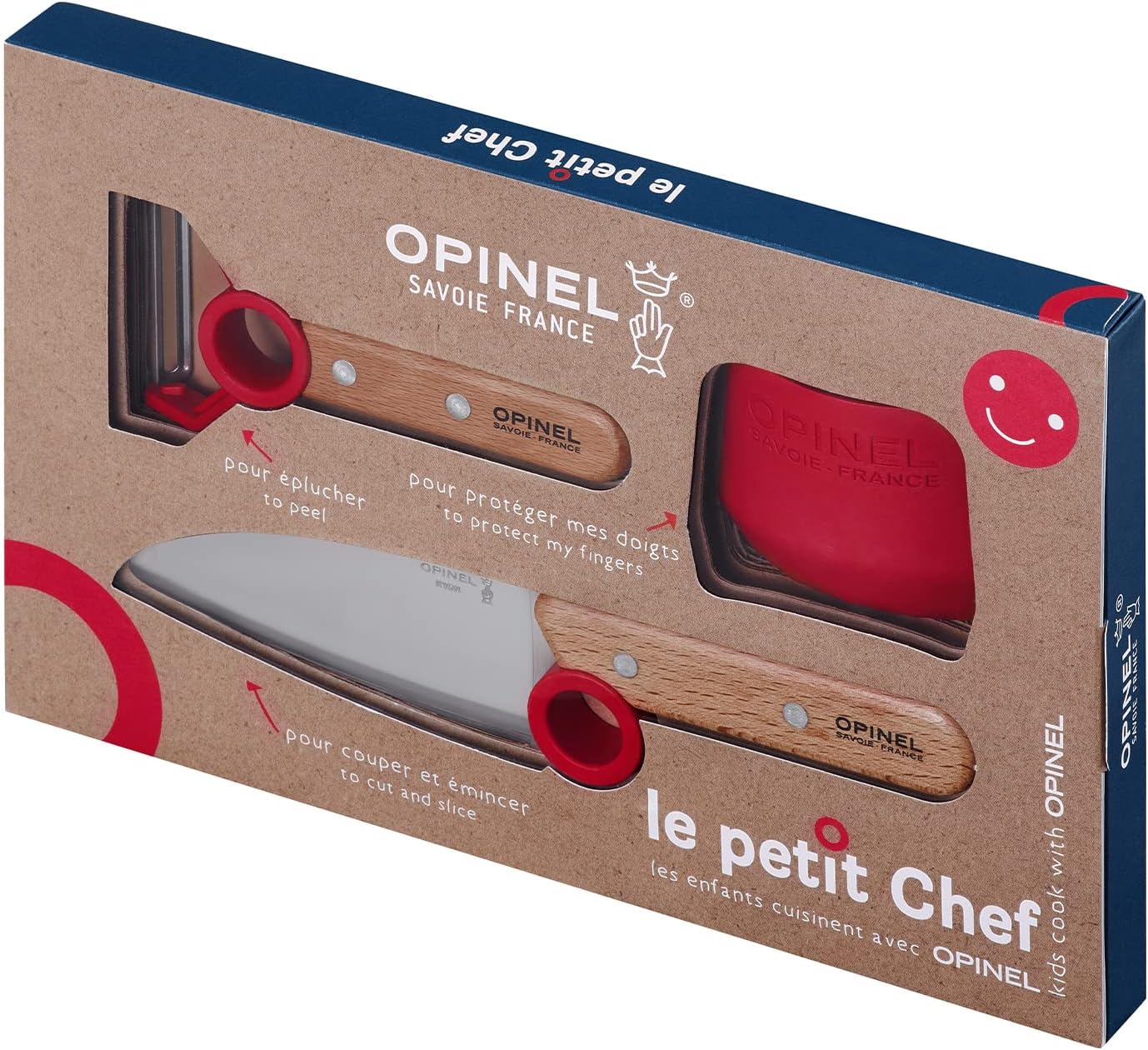 Opinel Le Petit Chef Complete 3 Piece Kitchen Set
